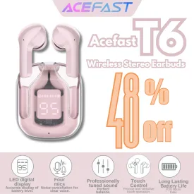 ACEFAST T6 BLEUTOOTH V5.0 ENC TRUE WIRELESS STEREO EARBUDS - PINK