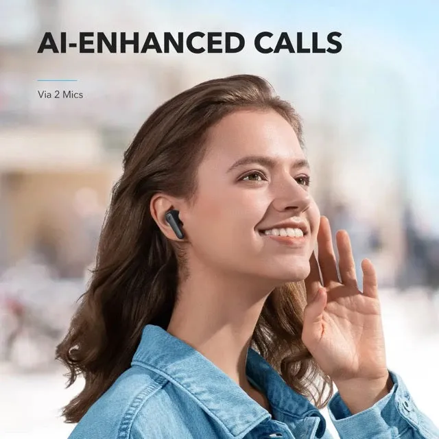 Anker Soundcore R50i True Wireless in-Ear Earbuds, TWS with 30H  Playtime, Clear Calls & High Bass, IPX5-Water Resistant, Soundcore Connect App with 22 Preset EQs, Quick Connectivity (Black)