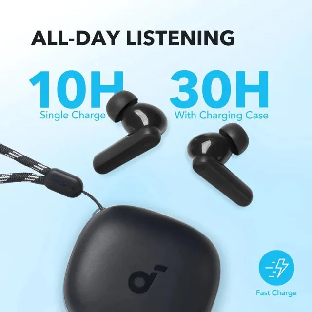Anker Soundcore R50i True Wireless in-Ear Earbuds, TWS with 30H  Playtime, Clear Calls & High Bass, IPX5-Water Resistant, Soundcore Connect App with 22 Preset EQs, Quick Connectivity (Black)