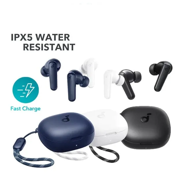 Anker Soundcore R50i True Wireless in-Ear Earbuds, TWS with 30H  Playtime, Clear Calls & High Bass, IPX5-Water Resistant, Soundcore Connect App with 22 Preset EQs, Quick Connectivity (Black)