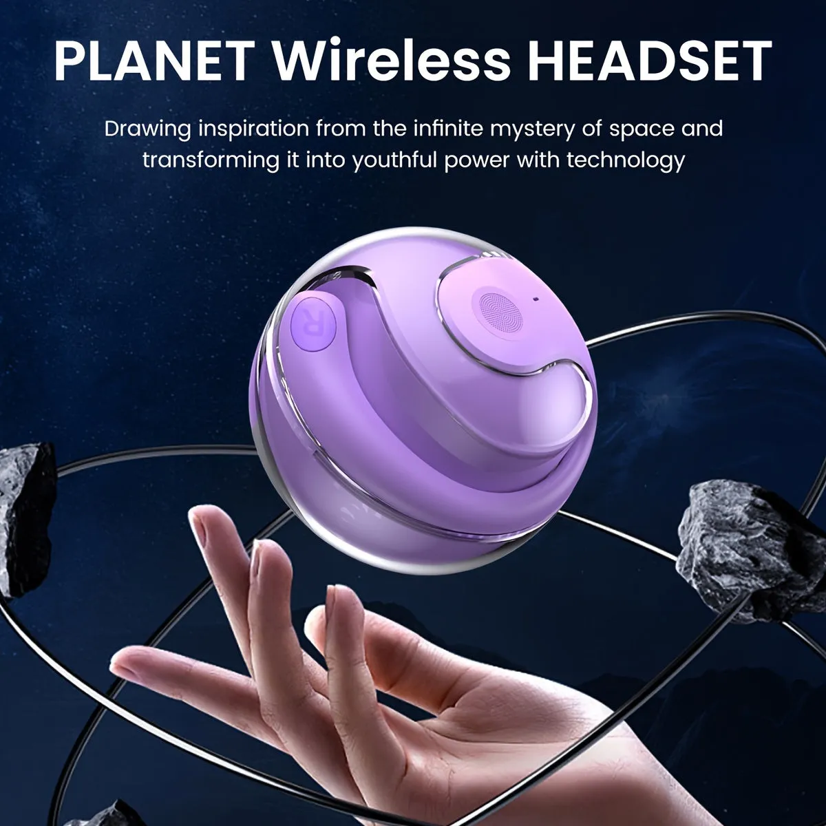 Crystal Clear Transparent TWS Earbuds with Lidless Design