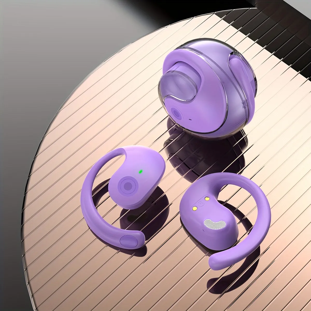 Crystal Clear Transparent TWS Earbuds with Lidless Design