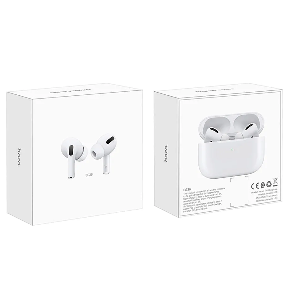 HOCO ES36 TWS True Wireless Earphones with Bluetooth V5.0, Touch Control and Noise-Cancelling  for iOS/Android