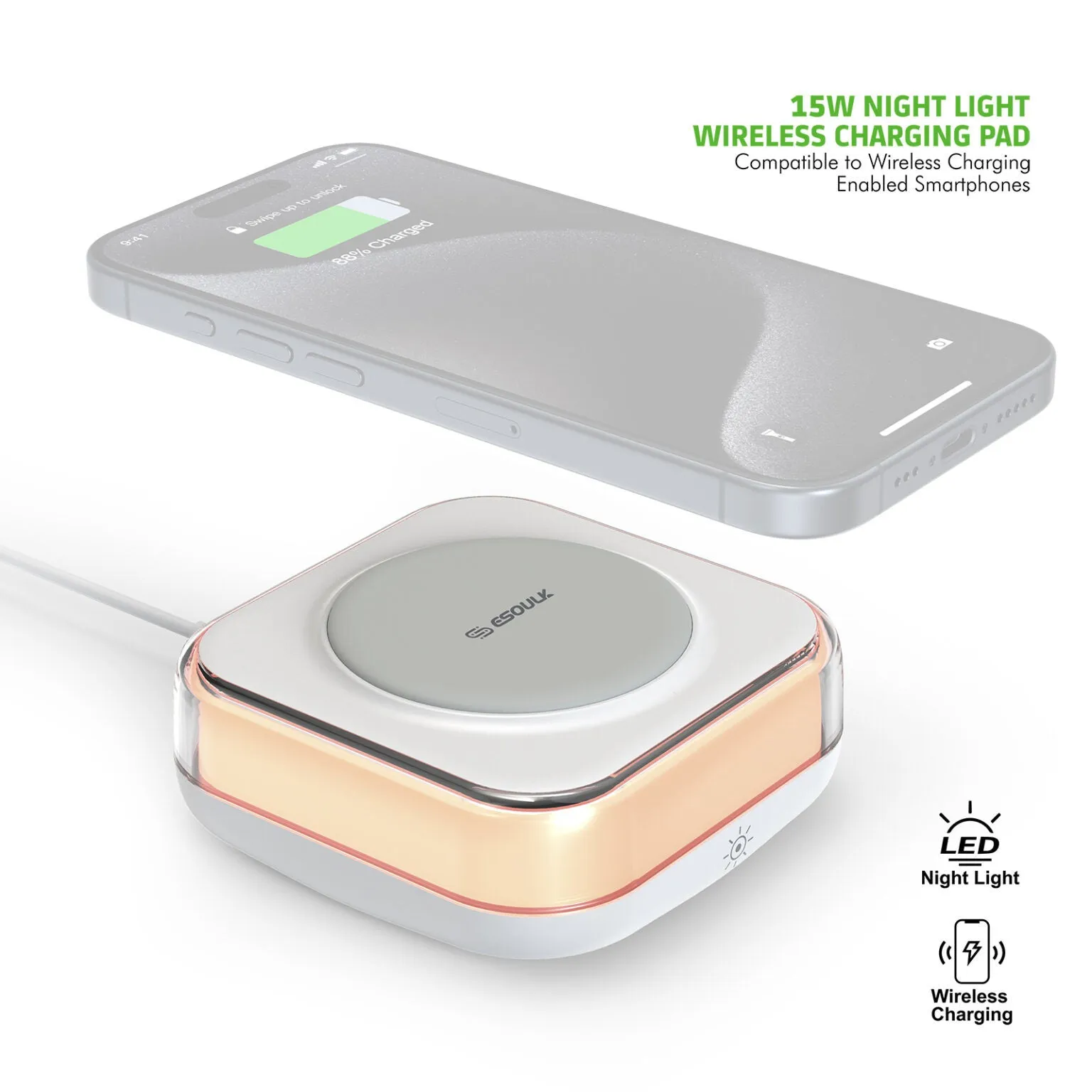 Light   Power   Sleep Wireless Charger