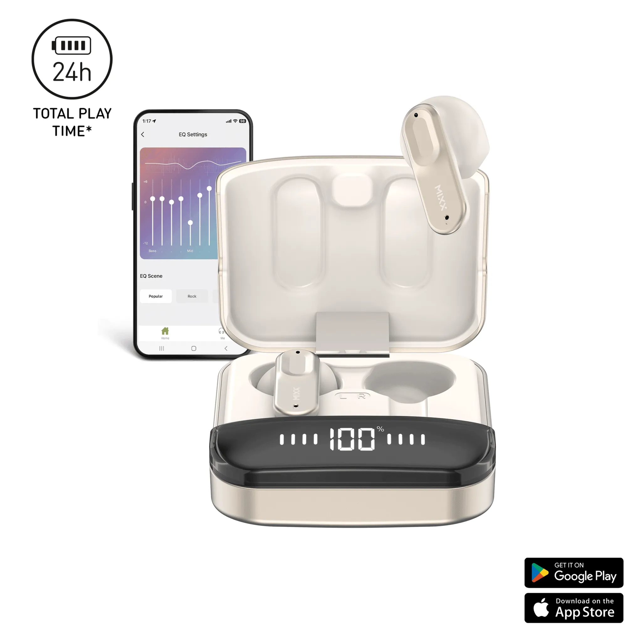 MIXX STREAMBUDS ULTRA HYBRID TRUE WIRELESS EARBUDS