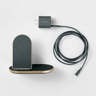 Open Box - Qi 2-in-1 Wireless Charger - heyday Night Gray
